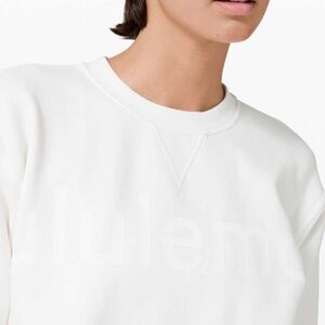 Lululemon All Yours Graphic Crew Sweatshirt white size 6